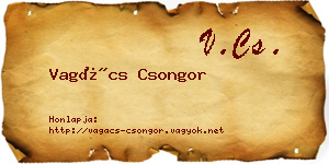 Vagács Csongor névjegykártya